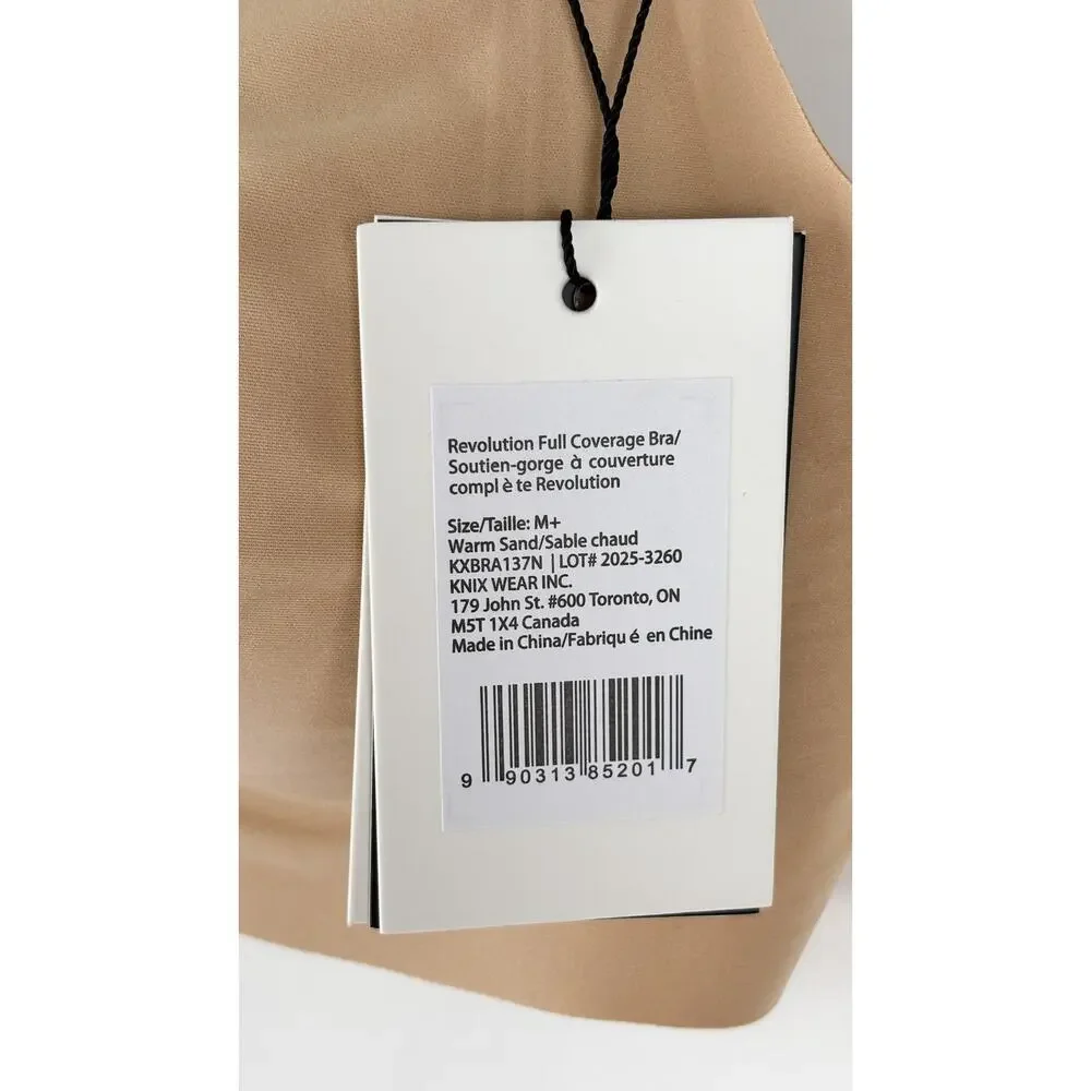 Knix Revolution Full Coverage Bra Warm Sand Womens Size M+ Medium+ New Wireless - Picture 6 of 12